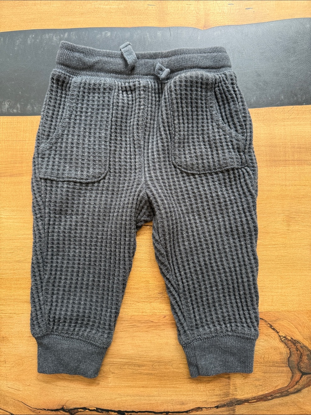 Cat & Jack Charcoal Gray Waffle Jogger Pants